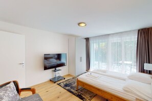 1 غرفة نوم ومكتب ومكواة/لوح كي وواي فاي