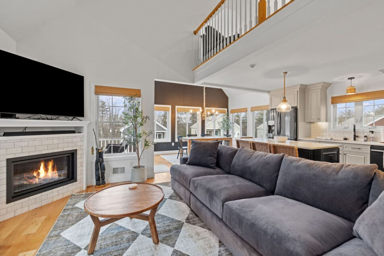 TV connectée, cheminée