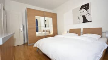 2 slaapkamers, een strijkplank/strijkijzer, wifi, beddengoed