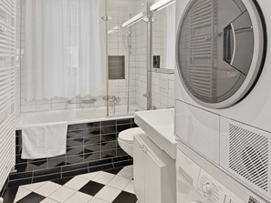 Hair dryer, towels