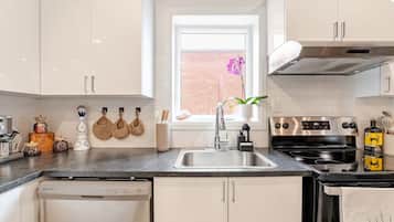 Microwave, oven, stovetop, dishwasher