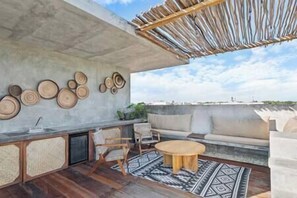 Terrace/patio - #NEW*Down Town Loft pool in the heart of Cancun (Cancún)