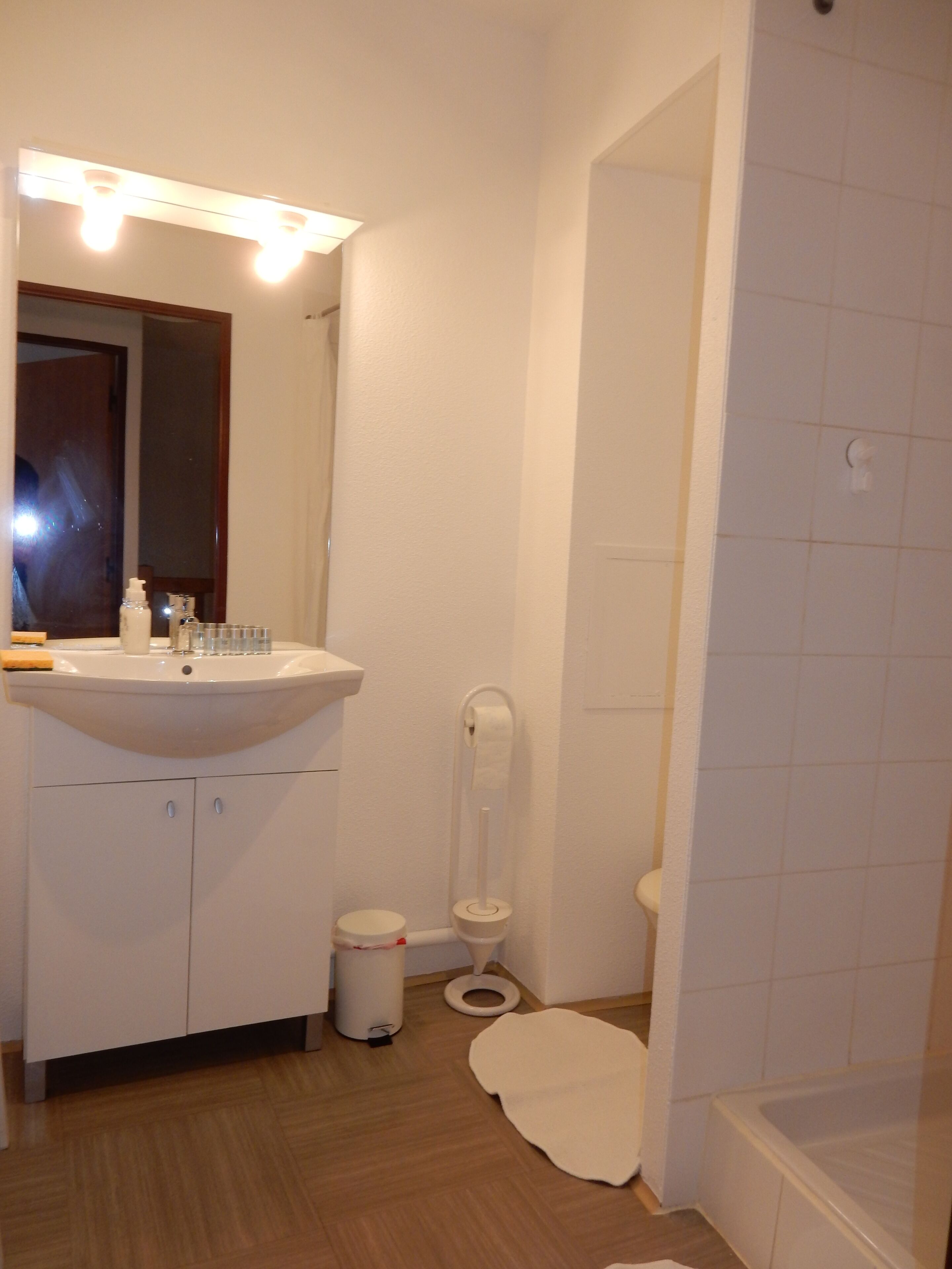 Asciugacapelli, asciugamani, sapone, shampoo