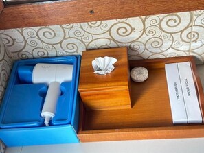 Shower, towels, soap