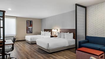 Suite, 2 Queen Beds, Accessible, Non Smoking | Desk, laptop workspace, free WiFi, bed sheets