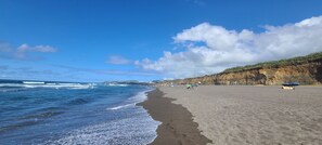 Beach towels - Santa Barbara Beach Azores Surfing Capital (Ribeira Grande)