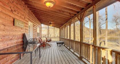 Fire Pit, Screened Deck: Riverfront Ozarks Cabin!