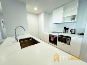 Microwave, oven, stovetop, dishwasher