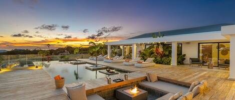 A heated pool