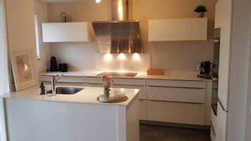 Fridge, oven, stovetop, dishwasher