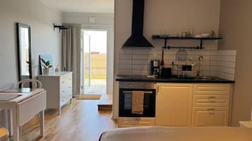 Habitación doble | Cocina privada | Microondas y periquera