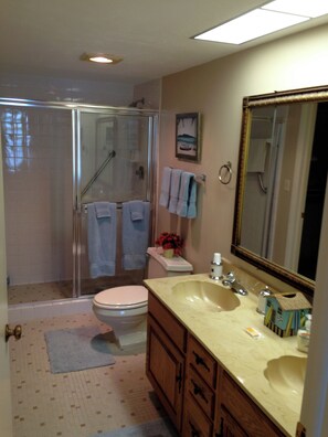 Towels, soap, toilet paper