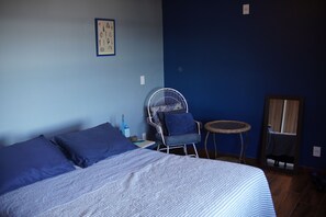 1 غرفة نوم وواي فاي وملاءات أسرّة