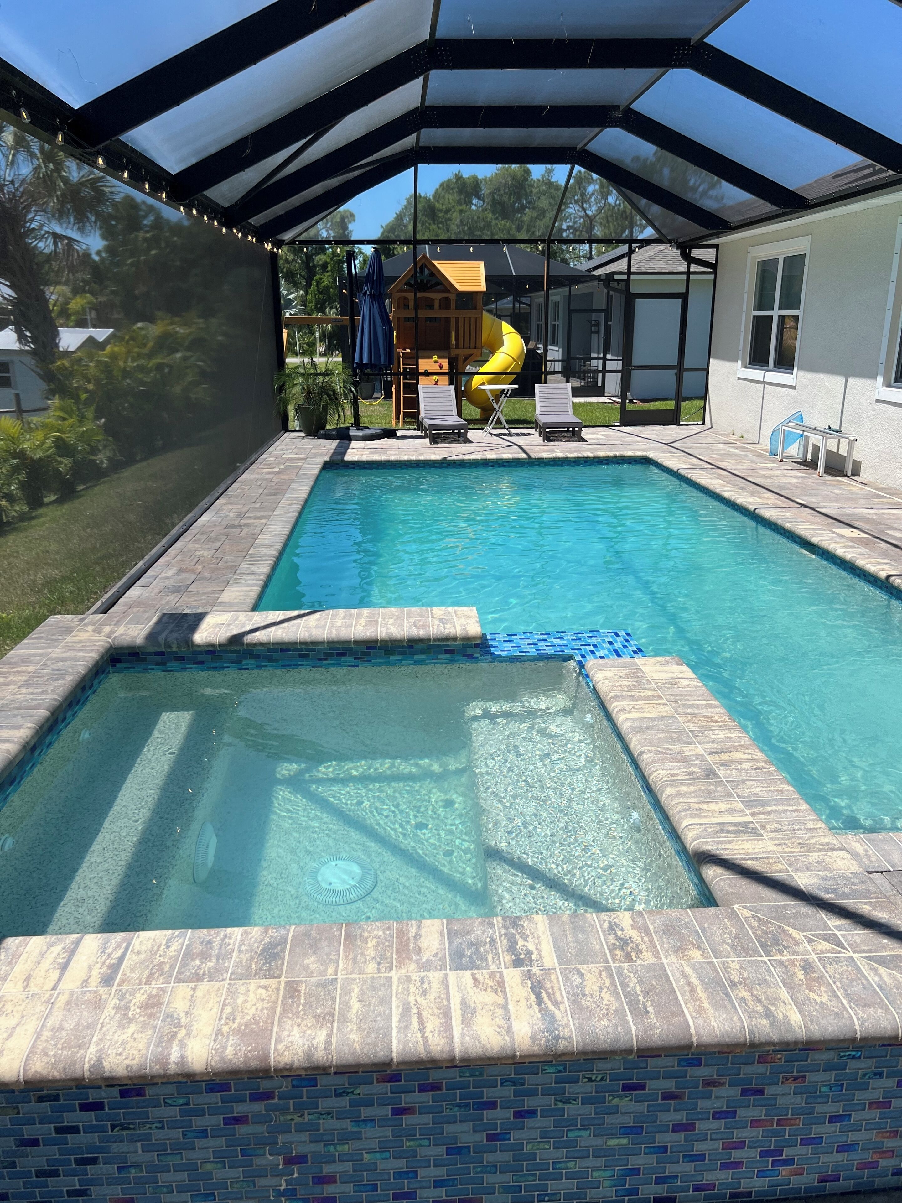Outdoor pool, a heated pool