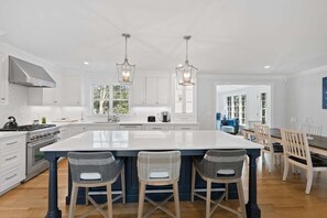 Fridge, microwave, oven, stovetop - Liberty: 030-O  Brand New Luxury Home in Orleans, Heated Pool, Steps to Town and Bike Trail (Orleans)