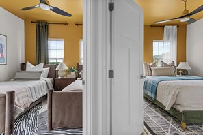 4 bedrooms, iron/ironing board, WiFi, bed sheets