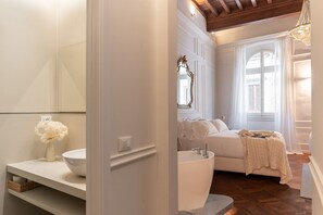 Shower, hair dryer, bidet, towels - La casa di Liszt - Suite Giovanni de' Medici (Firenze)