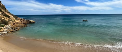 En la playa