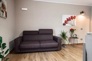 TV, fireplace - Apartment 'Mimosa' with Shared Garden and Air Conditioning (Pitigliano)