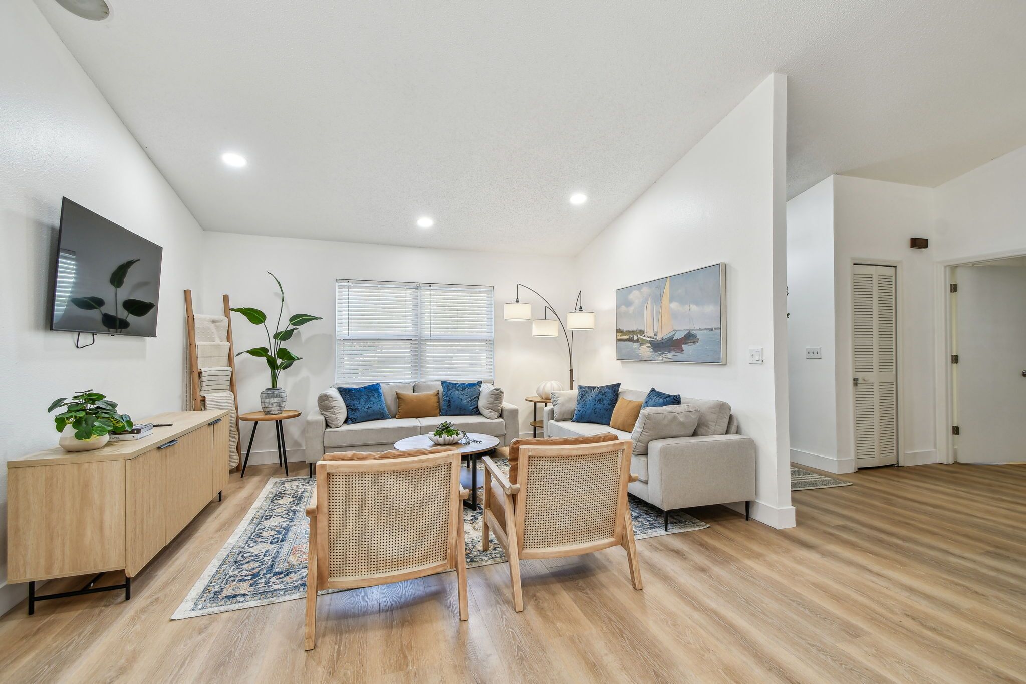 Smart TV, foosball, table tennis, books