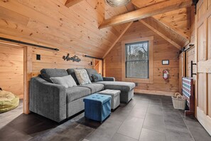 TV connectée, cheminée, jeux vidéo, livres