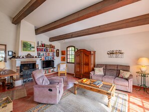 Télévision, cheminée