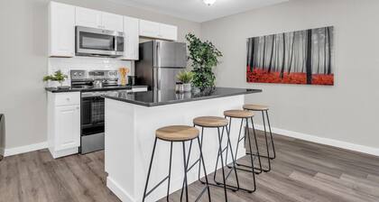 Modern & Cozy 2BR Home - Queen Beds + Workspace + Parking + WiFi Perfect stay!