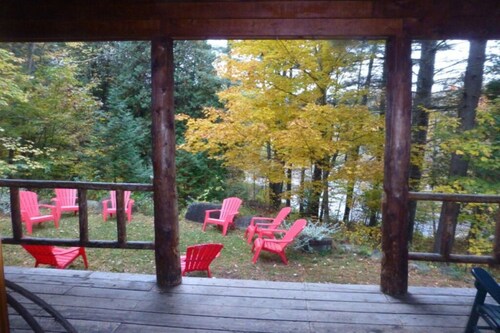 Lovely log home on the AuSable River in the High Peaks region of the Adirondacks