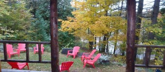 Lovely log home on the AuSable River in the High Peaks region of the Adirondacks