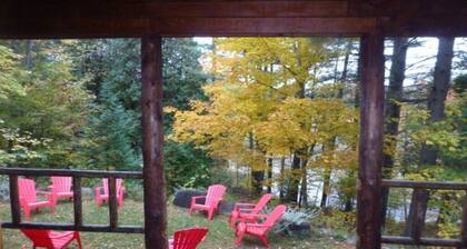 Lovely log home on the AuSable River in the High Peaks region of the Adirondacks
