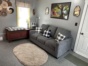 Smart TV, fireplace, video games