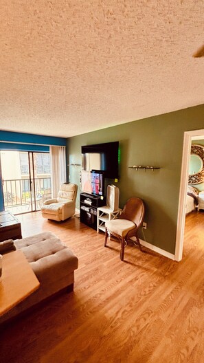 TV, DVD player, video library, computer monitors