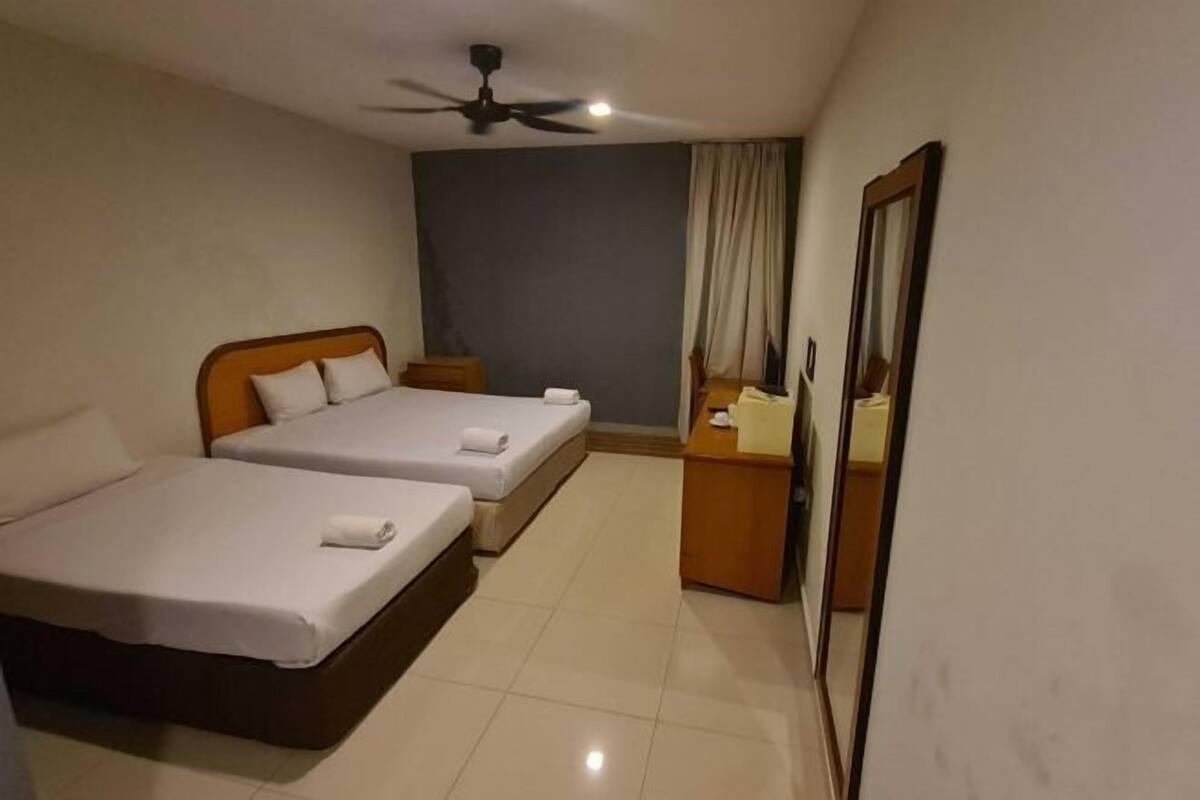Desk, free WiFi, bed sheets