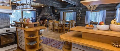 Fridge, microwave, dishwasher, highchair