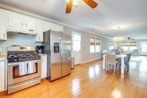 Fridge, microwave, stovetop, dishwasher - Walk to Brigantine Beach: Home w/ BBQ & Yard (Brigantine)