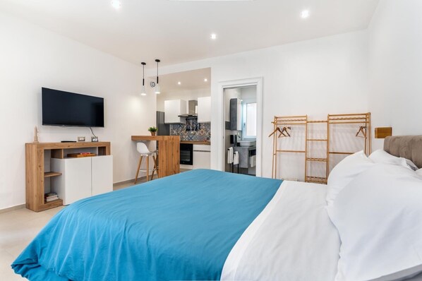 1 Schlafzimmer, Reisekinderbett, kostenloses WLAN, Bettwäsche