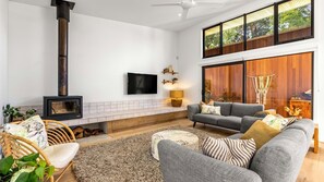 TV connectée, cheminée