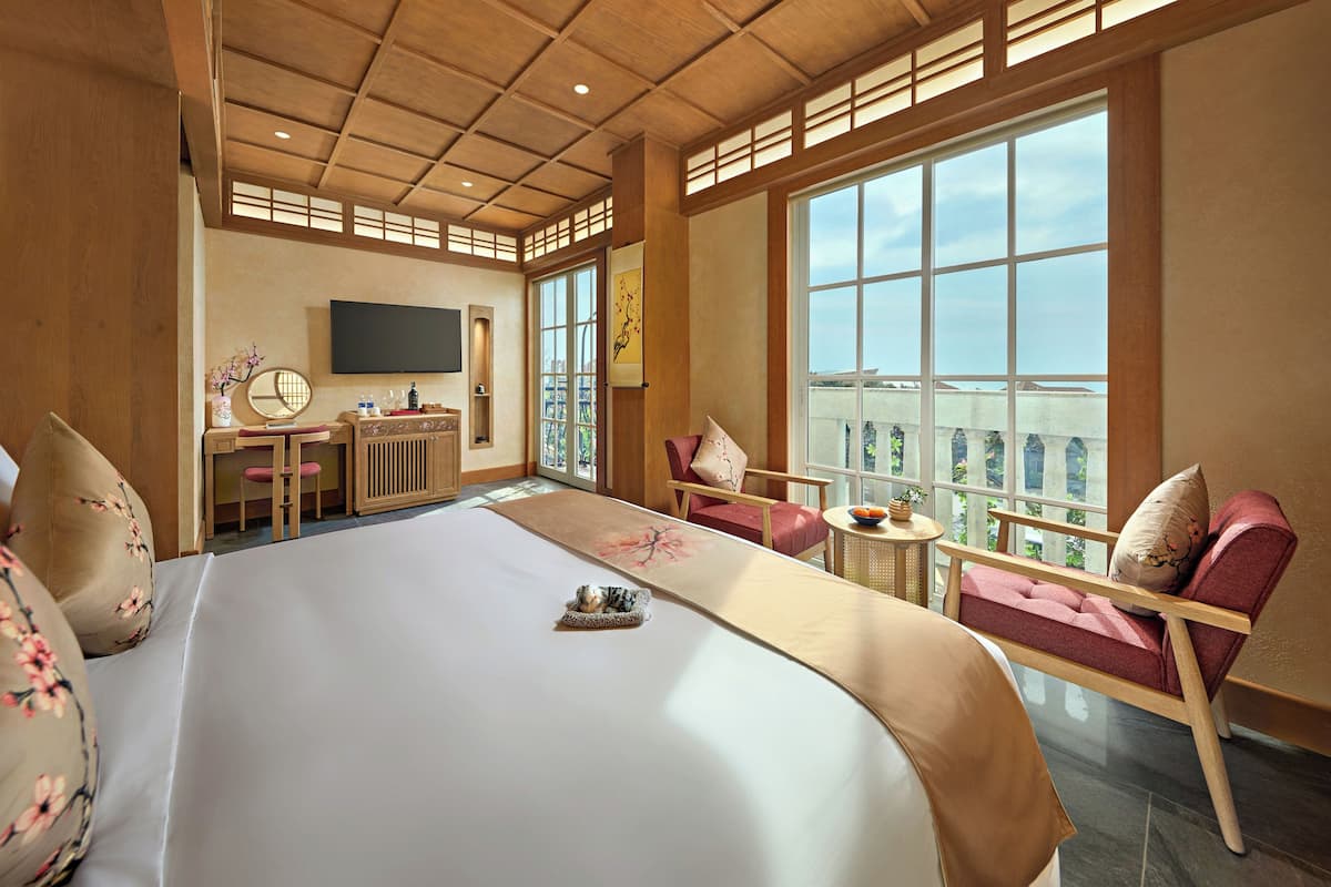 Sakuraoto, Cable Car & Fireworks View, 1 King Bed with Bathtub & Balcony | Vue sur la plage/l’océan