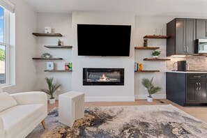 TV connectée, cheminée