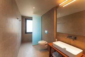 Douche, sèche-cheveux, serviettes fournies, papier toilette