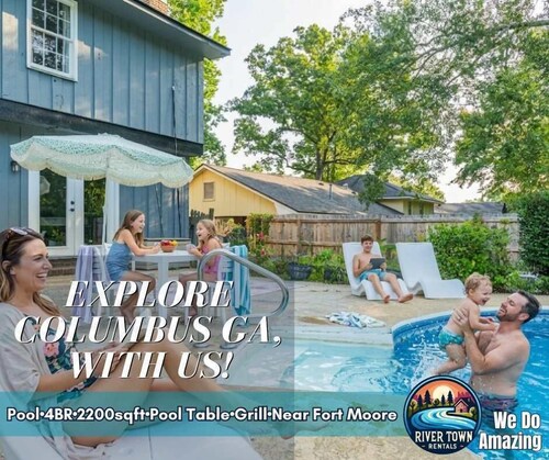 Pool•4BR•2200sqft•Pool Table•Backyard Grill•Near Fort Moore