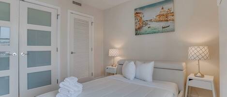 2 bedrooms, iron/ironing board, WiFi, bed sheets