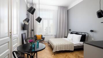 Classic Apartment | 1 bedroom, blackout drapes, iron/ironing board, free WiFi