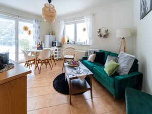 Classic House, 2 Bedrooms | Living room | Fireplace - Tranquil Holiday Home in Suhl Near the Centre (Suhl)