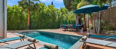 A heated pool