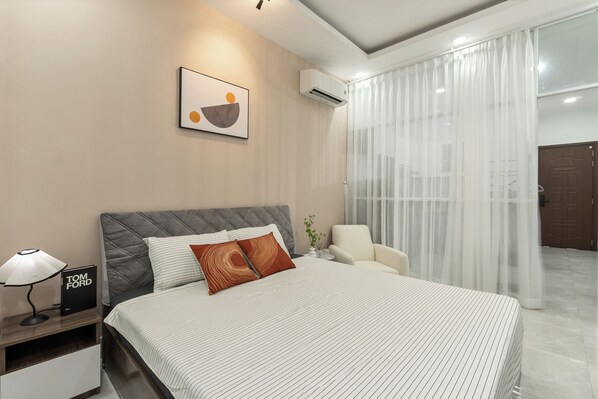 Appartement supérieur, 1 chambre, vue sur la ville | Climatisation