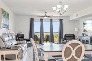 TV, offices - River Fly-In: 3BR Luxury Condo w/ Resort Amenities (Merritt Island)
