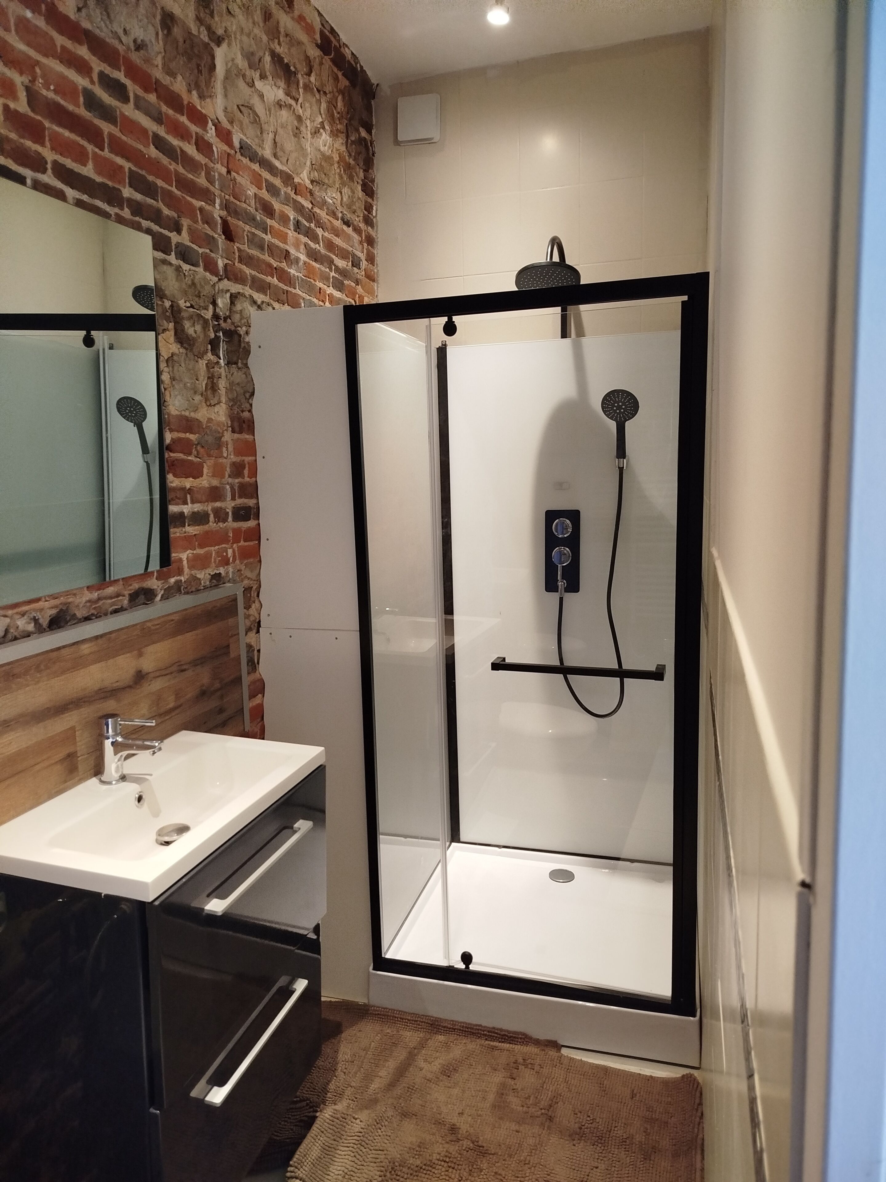 Shower, toilet paper