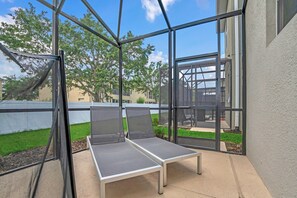 Terrace/patio - Beautiful 5 Bed Pool Home with Game Room-2775BD (Kissimmee)