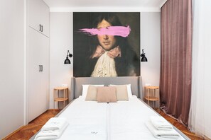 Family Apartment, Private Bathroom | 2 bedrooms, desk, laptop workspace, iron/ironing board